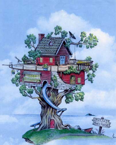 Twesa's Treehouse: Artwork by Eric Leidecker