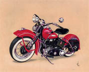 Red Indian Motorcycle